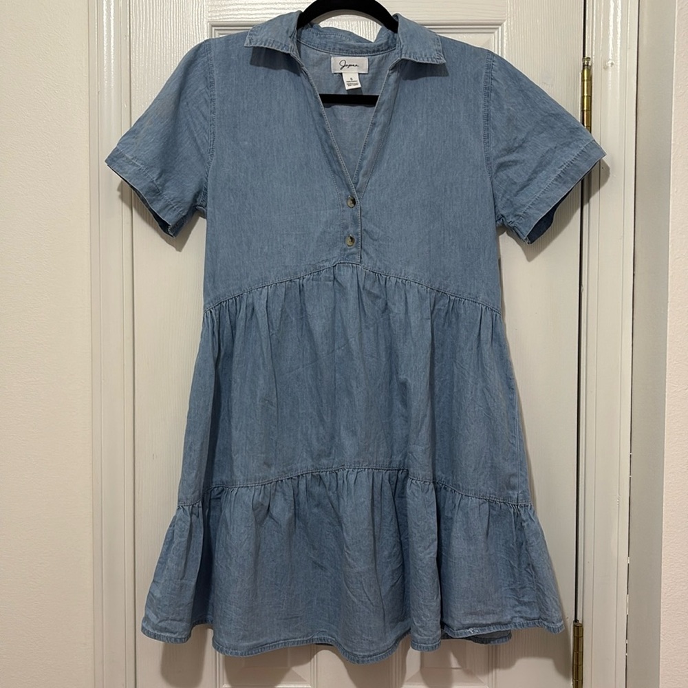 100% cotton denim-looking dress